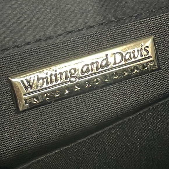 Vintage Whiting & Davis Made in Macau Black Weaved Front Evening Bag - Picture 2 of 8